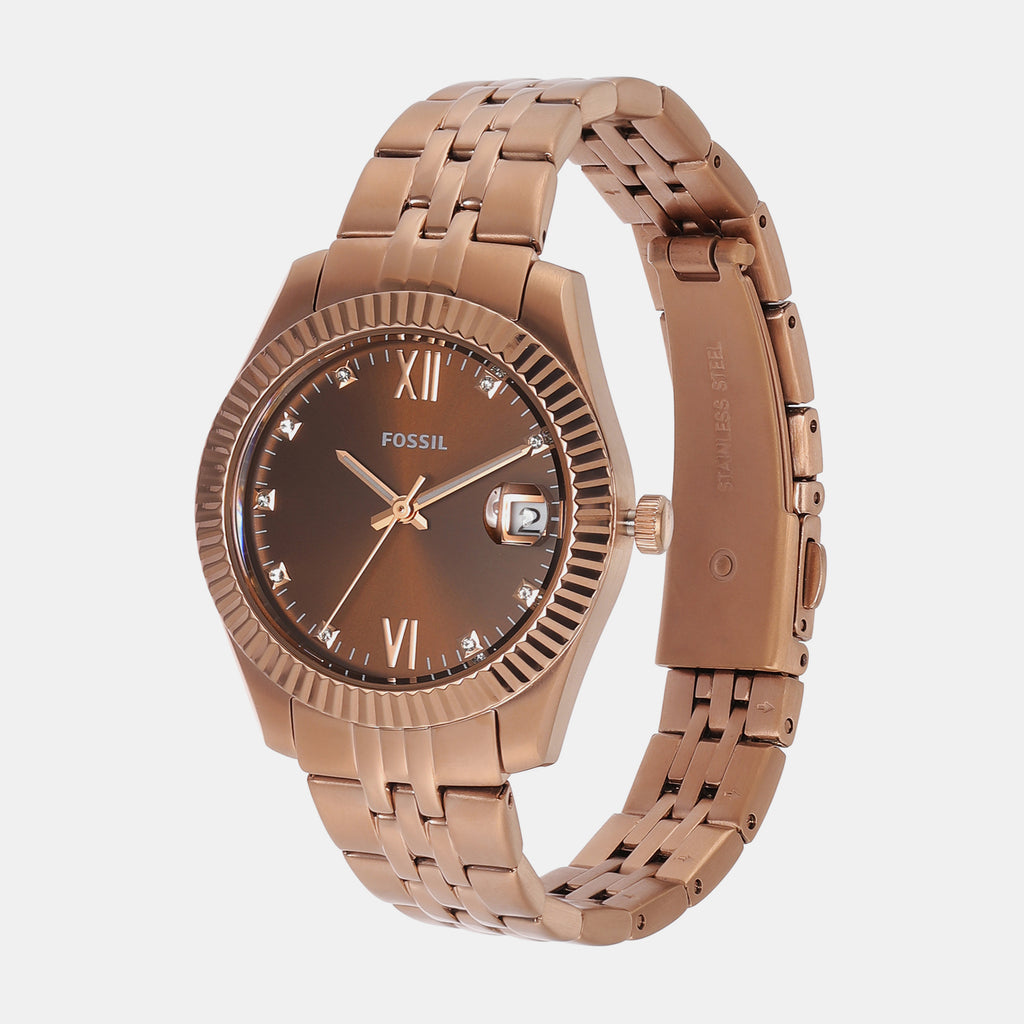 Fossil Women Round Brown watch