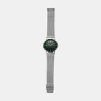 Minimalist Men Quartz Green Dial Analog Stainless Steel Watch AR11578
