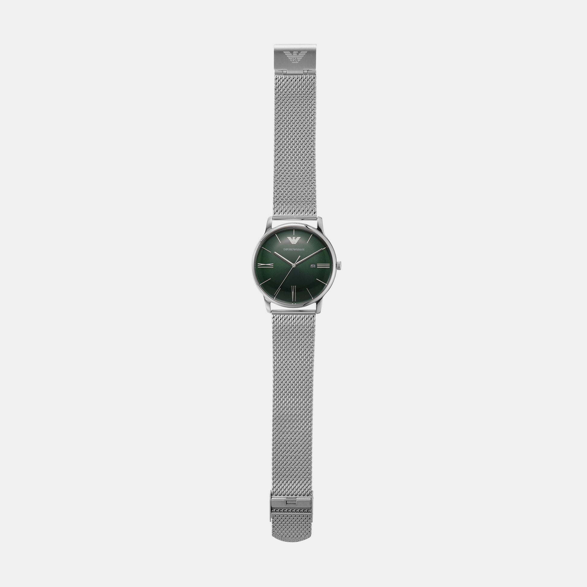 – Just In AR11578 Time Male Green Steel Watch Stainless Analog