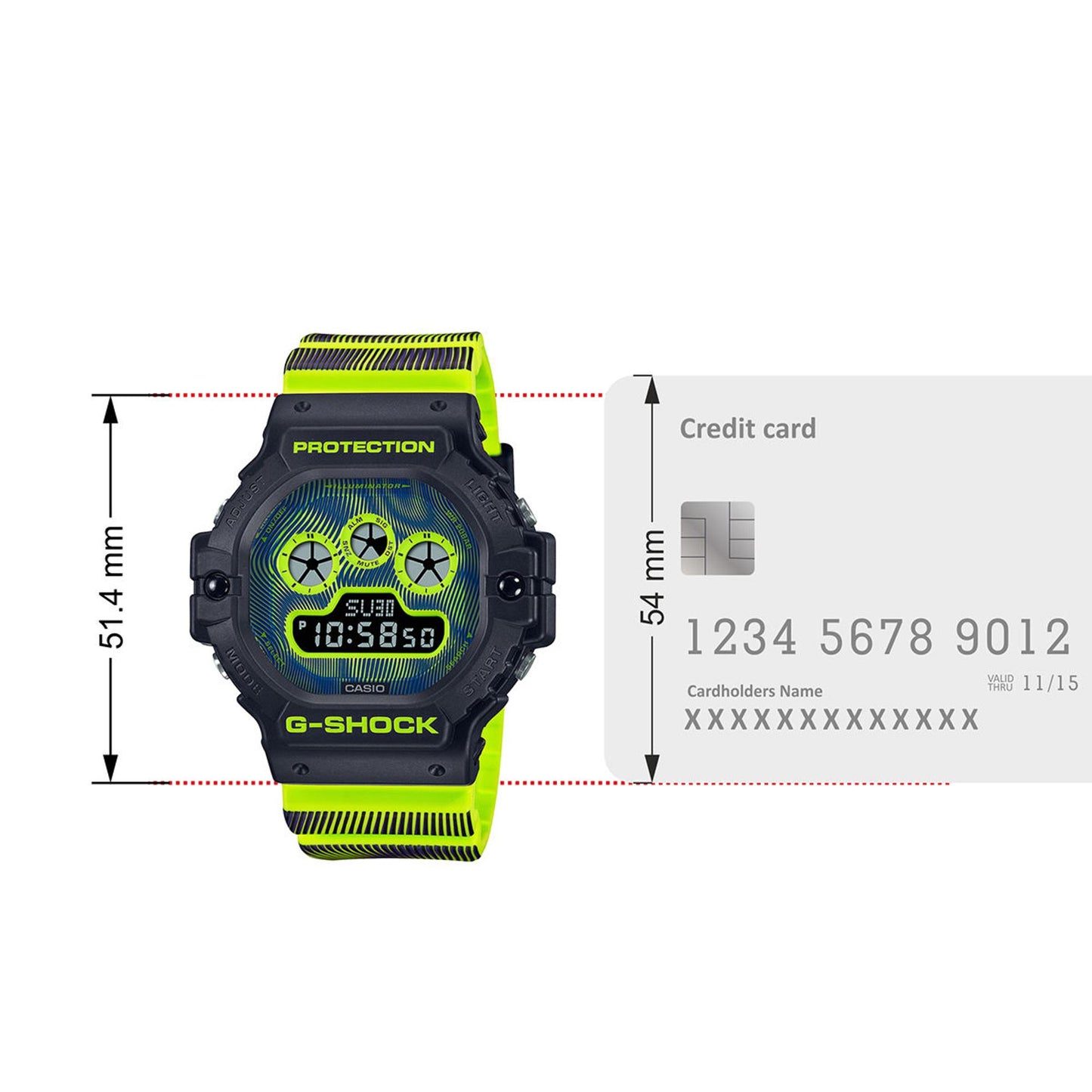 Unisex Digital Resin Watch G1324 - DW-5900TD-9DR