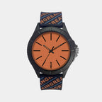 Helix Round Orange Analog watch