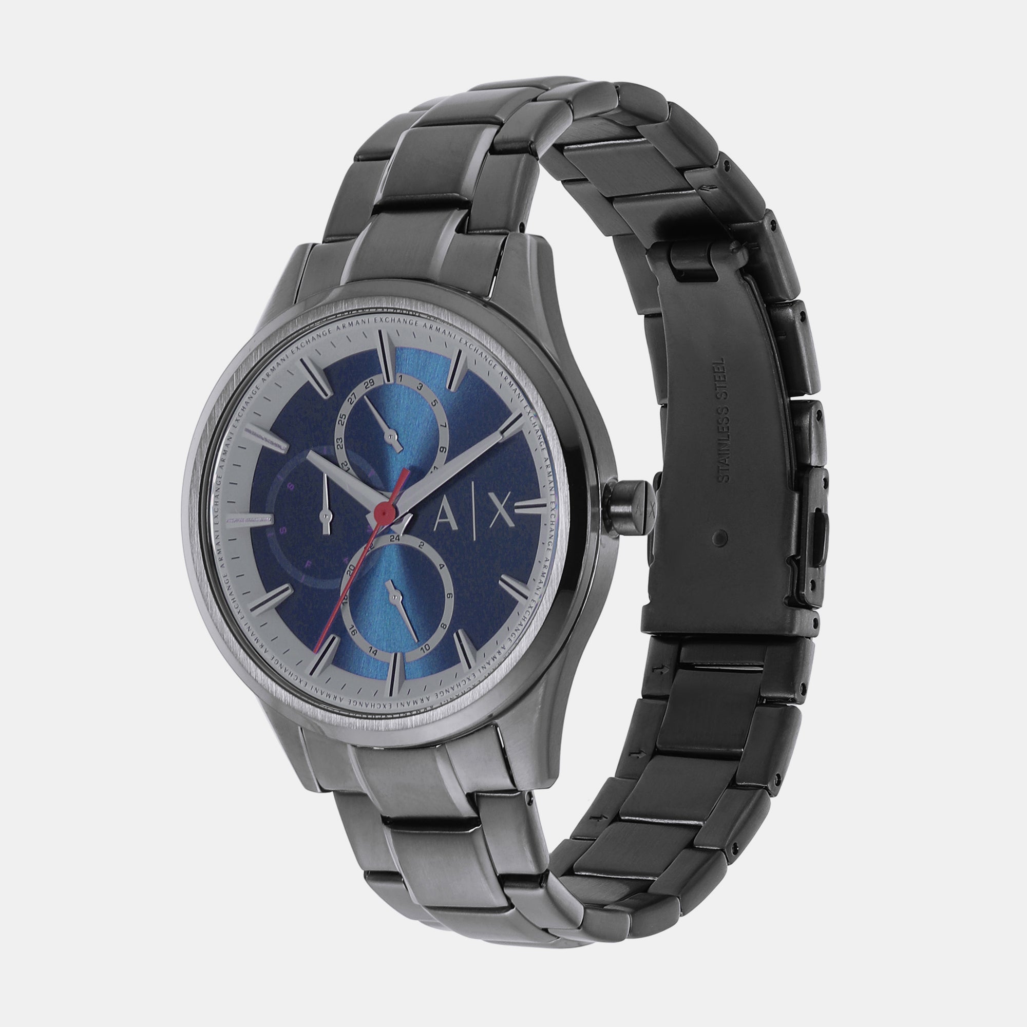 Male Blue Chronograph Stainless Steel Watch AX1871 – Just In Time