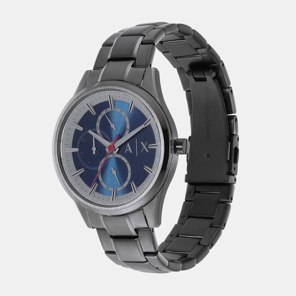 Armani Exchange Men Round Blue watch