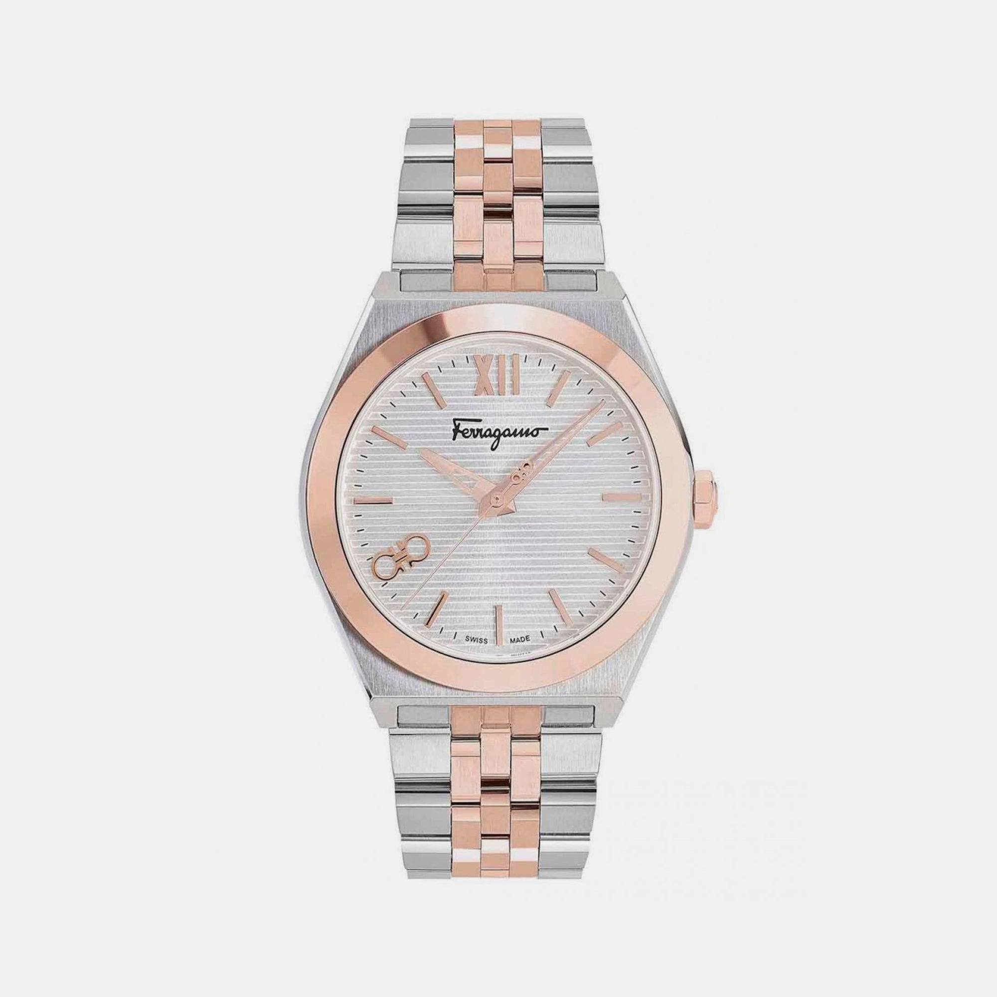 Ferragamo Round Silver Analog watch
