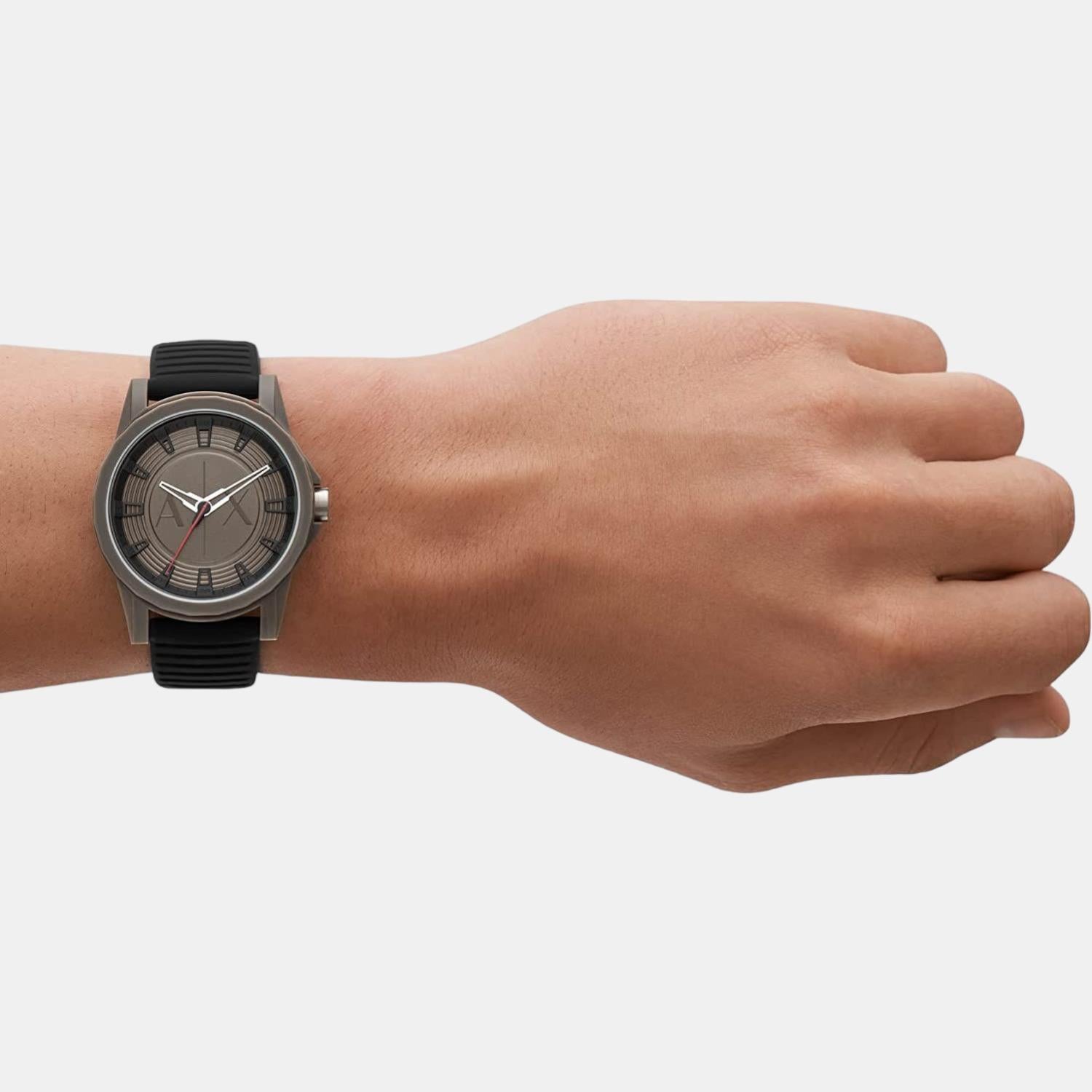 Armani Exchange Silicone Round watch