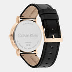 Ck Slate Men Quartz Black Dial Analog Leather Watch 25200318