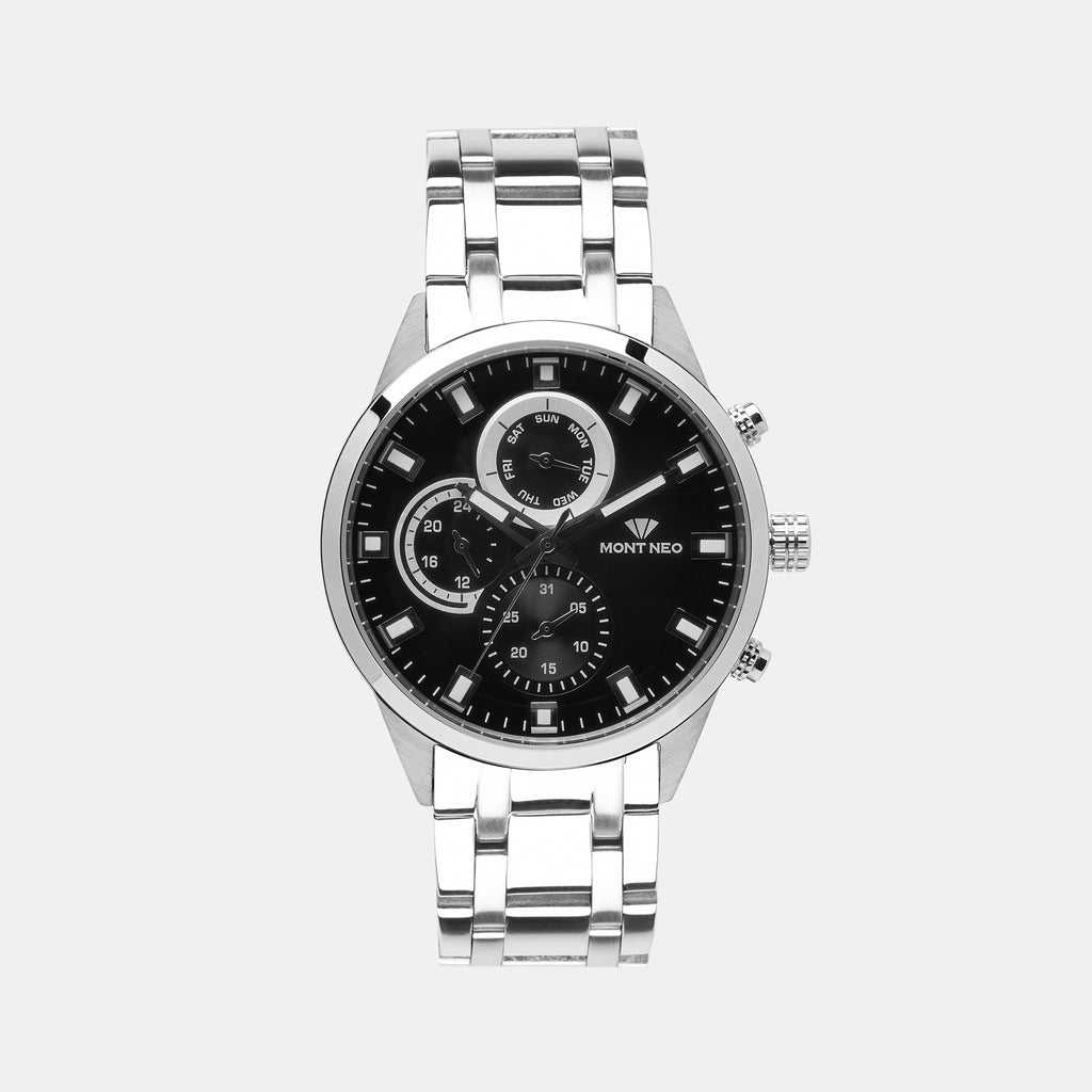 Mont Neo Round Black Chronograph watch