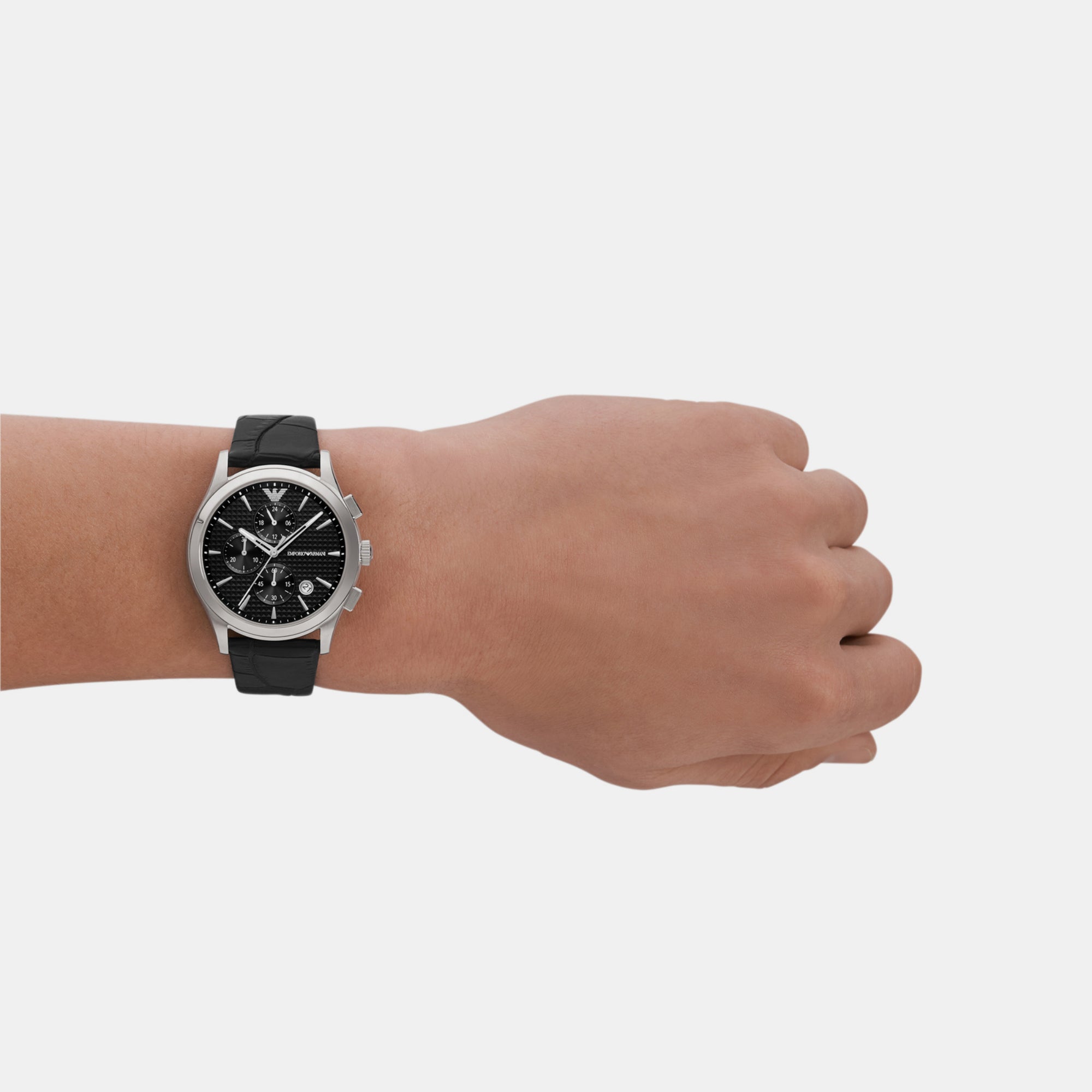 Emporio Armani Men Round Black watch