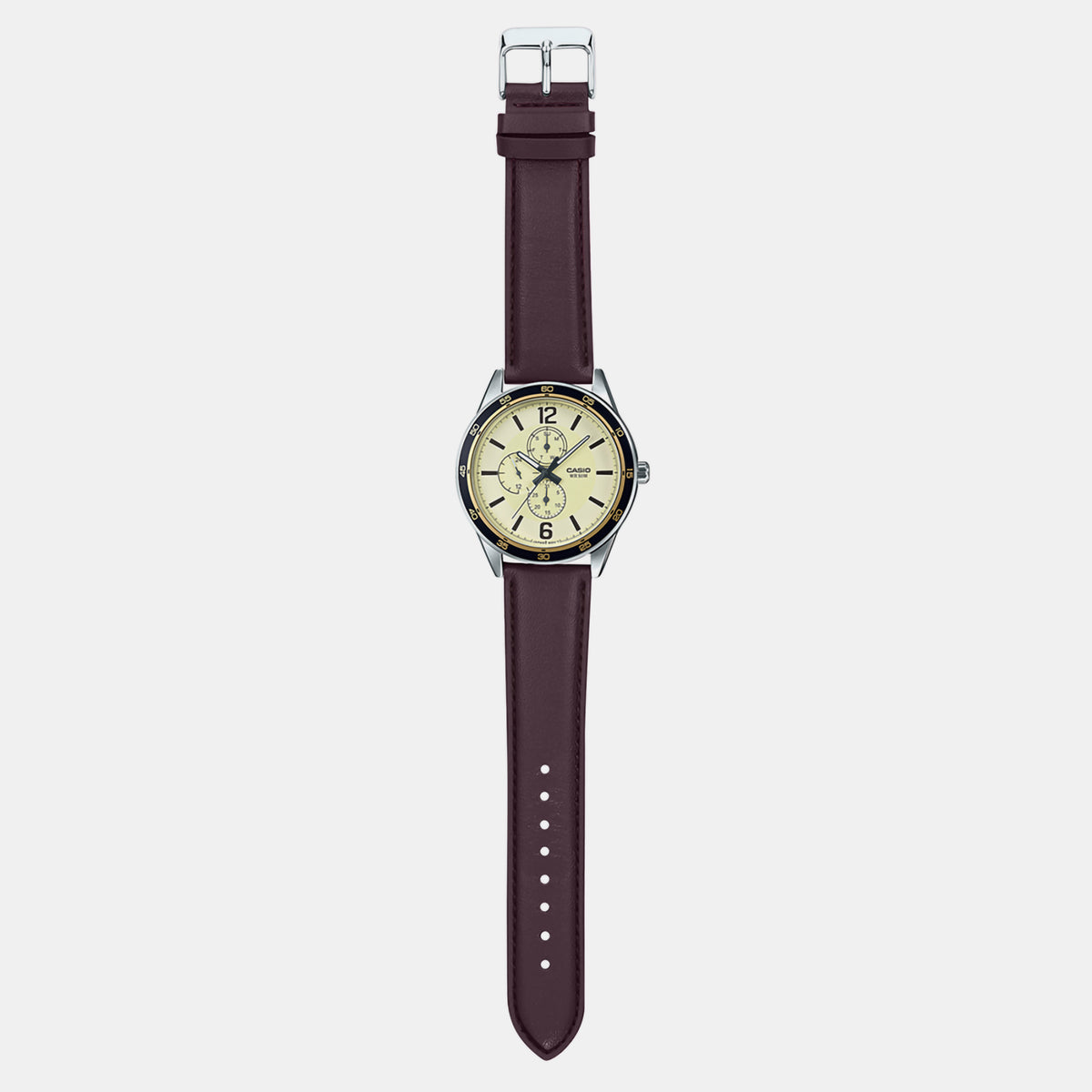 Casio Leather Gold watch