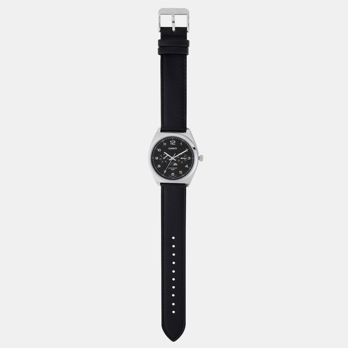 Enticer Men Quartz Black Dial Chronograph Leather Watch A2177