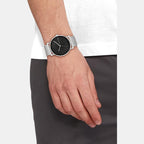 Ck Slate Men Quartz Black Dial Analog Stainless Steel Watch 25200260