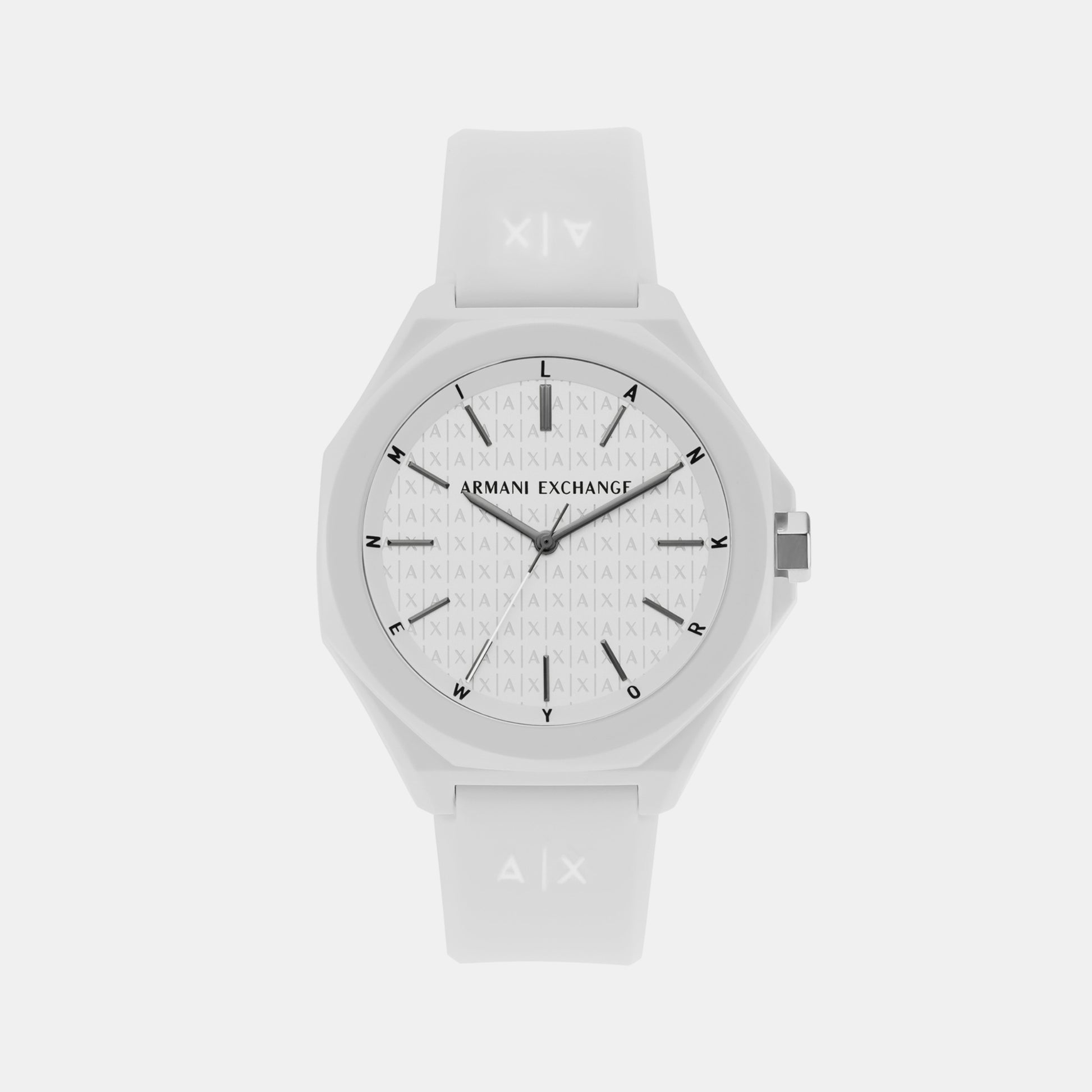 Male White Analog Silicone Watch AX4602