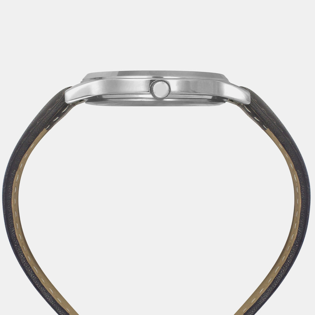 Timex Leather Gold watch