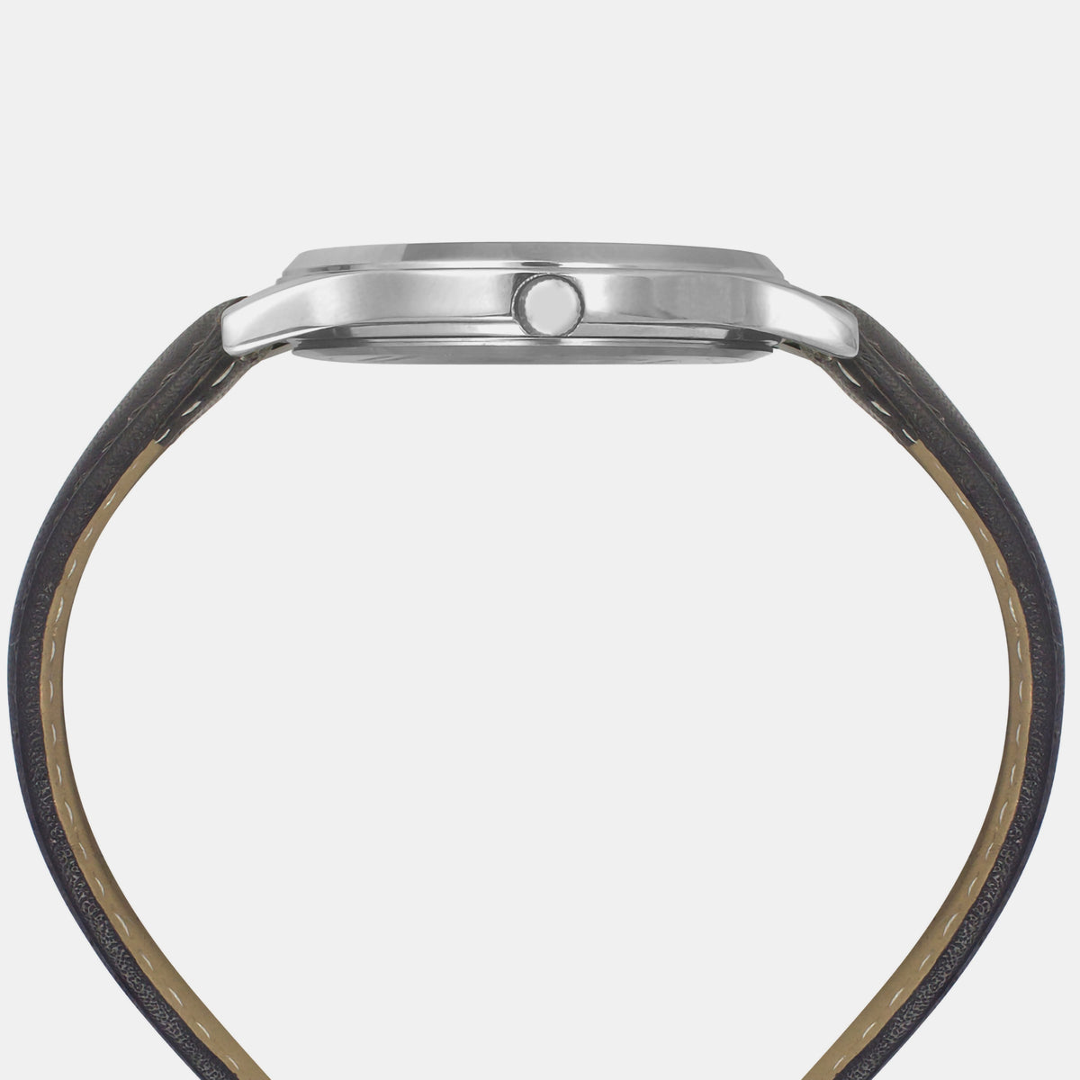 Timex Leather Gold watch