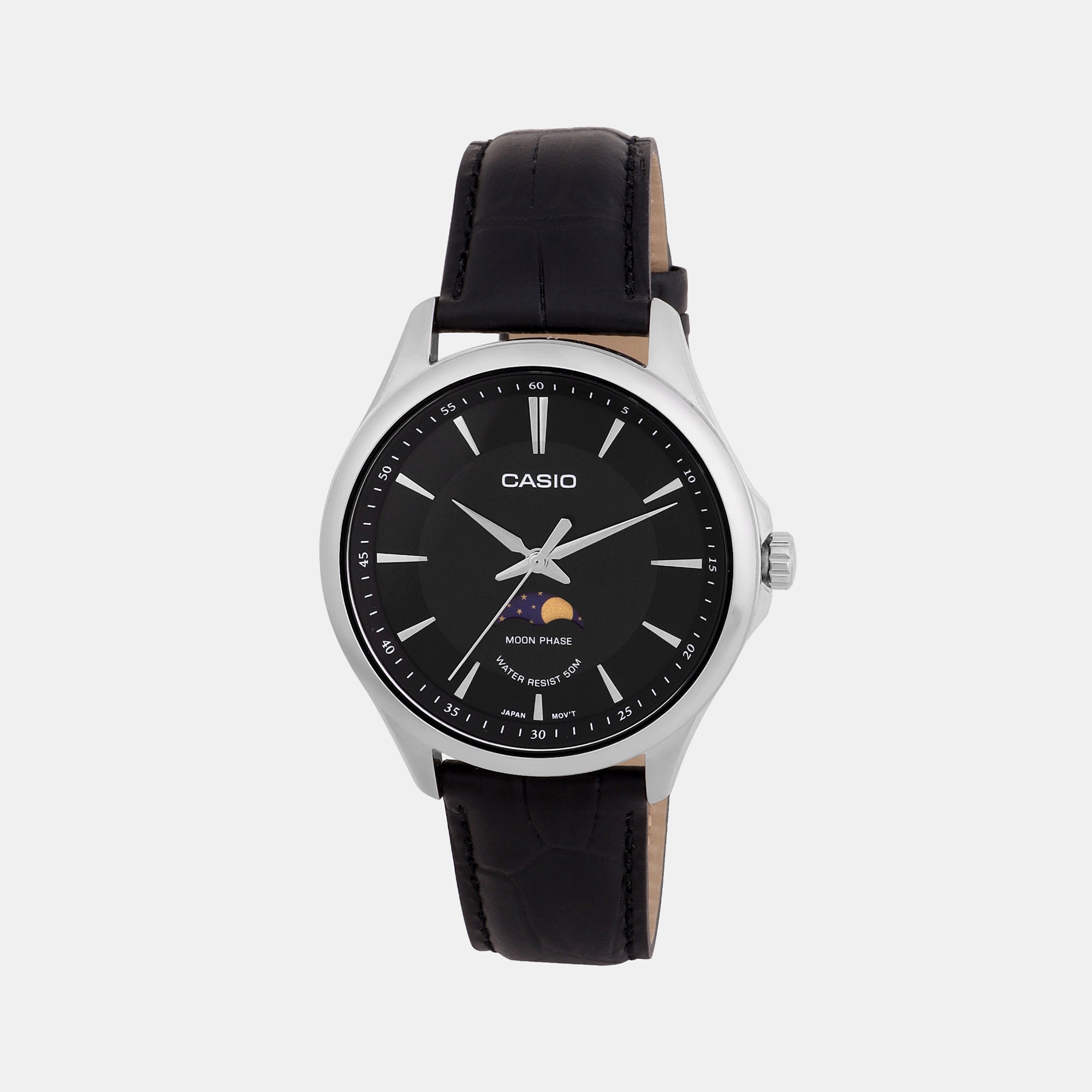 Enticer Black Male Analog Leather Watch A2167 Just In Time