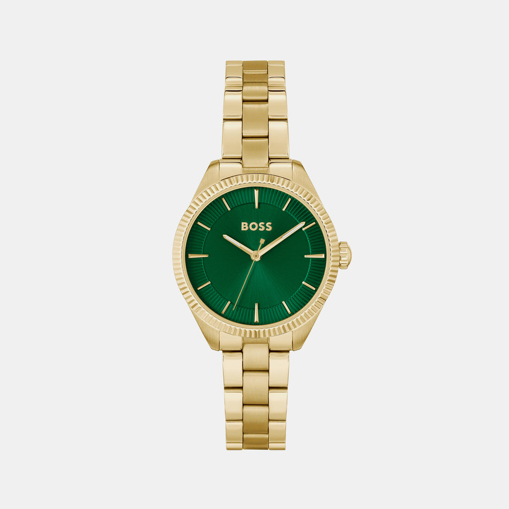 Boss Round Green Analog watch