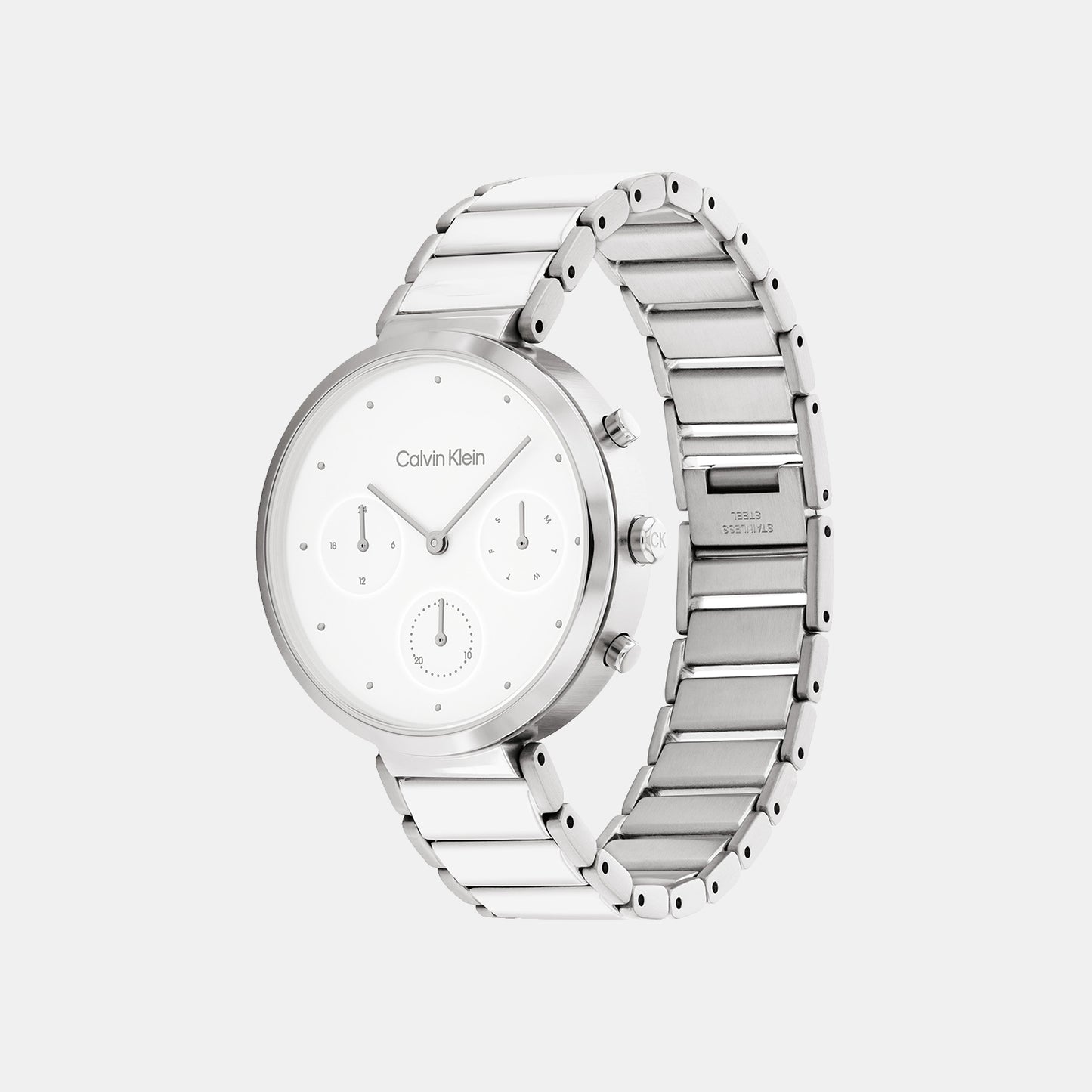 Calvin Klein - Female White Chronograph Stainless Steel Watch 25200282