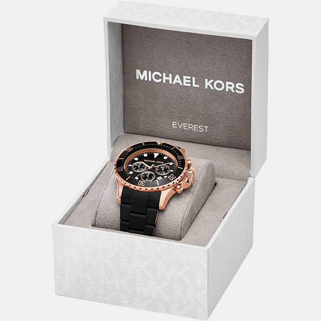 Everest Men Quartz Black Dial Chronograph Ceramic Watch MK9055