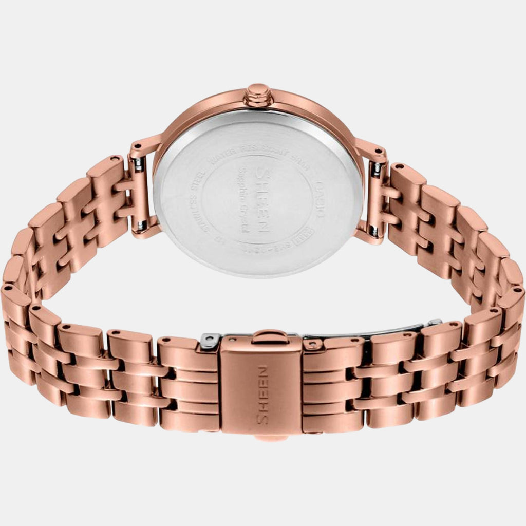 Sheen Women Quartz Blue Dial Multi-Function Stainless Steel Watch SH287