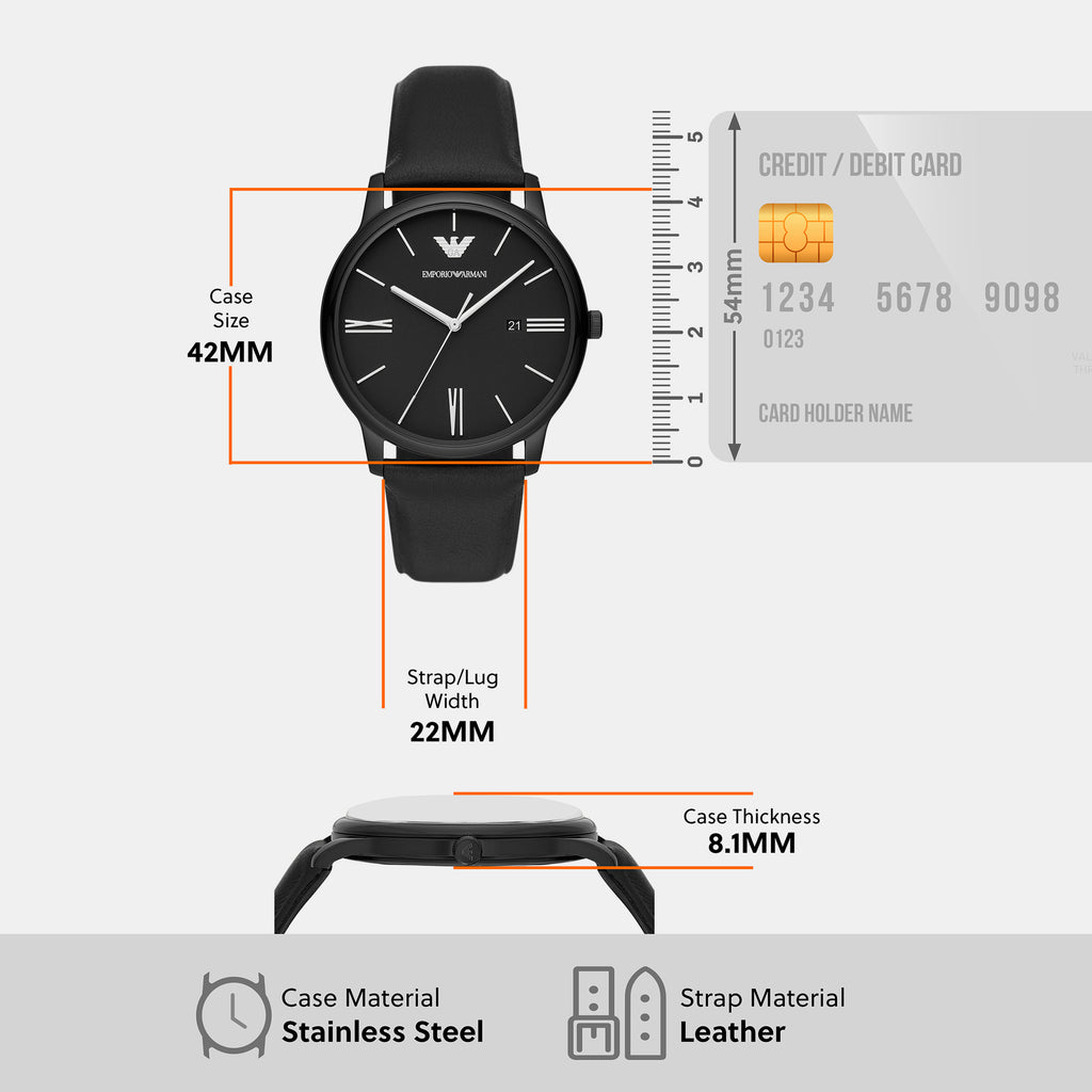 Emporio Armani 30 mm Black Quartz watch