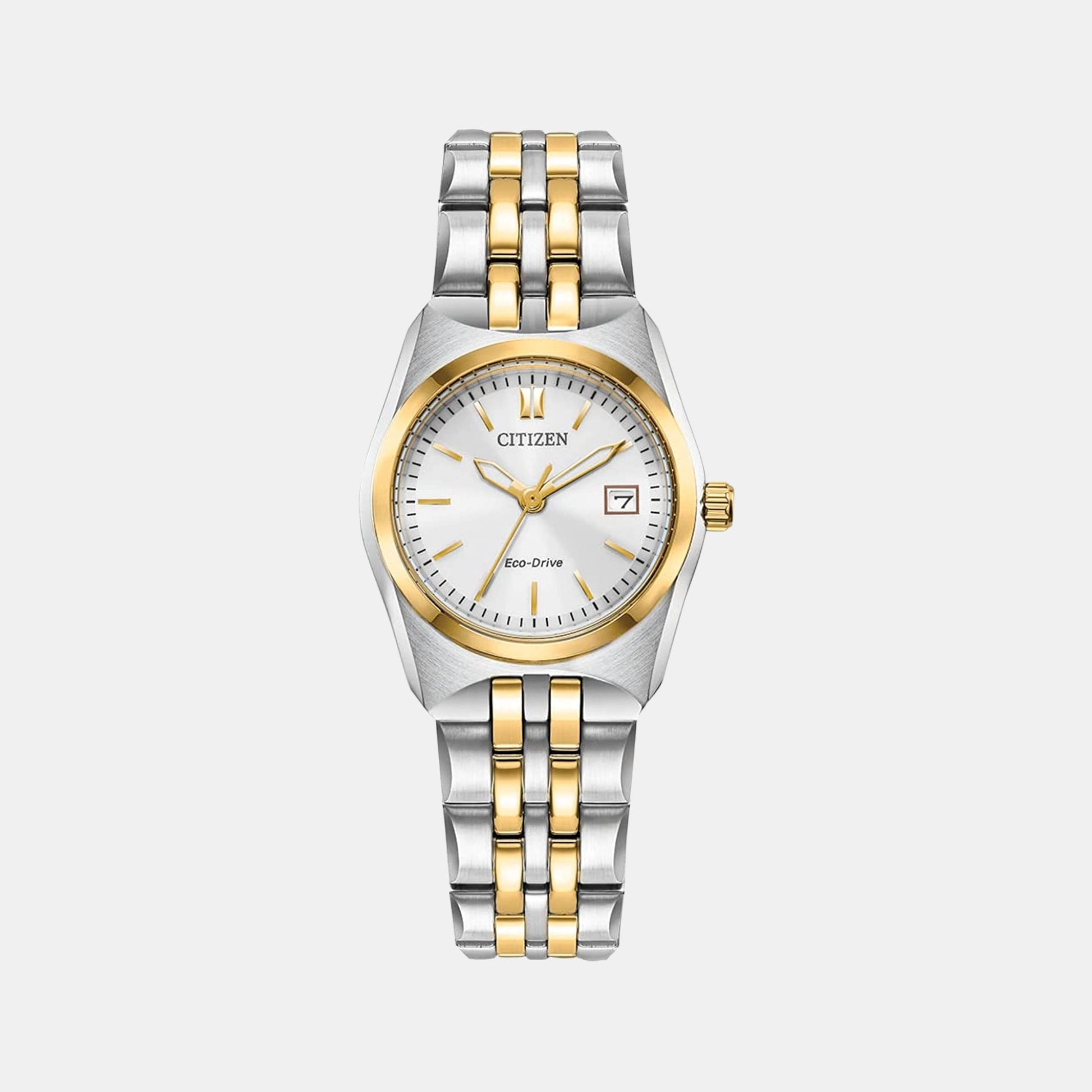 Corso Women Eco-Drive White Dial Analog Stainless Steel Watch EW2299-50A