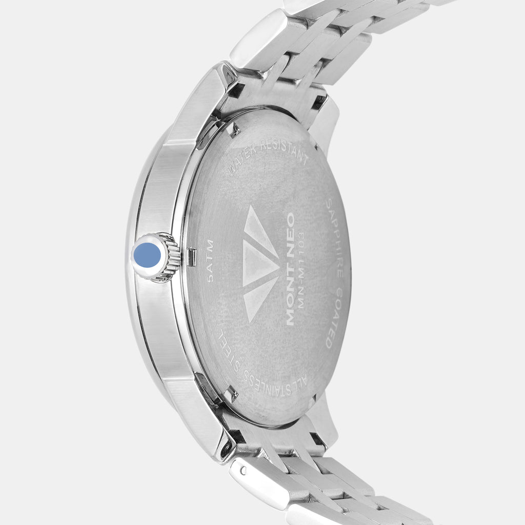Mont Neo Men Round Silver watch