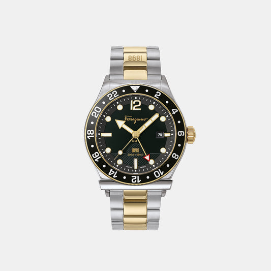 Male Black Chronograph Stainless Steel Watch SFDU00519