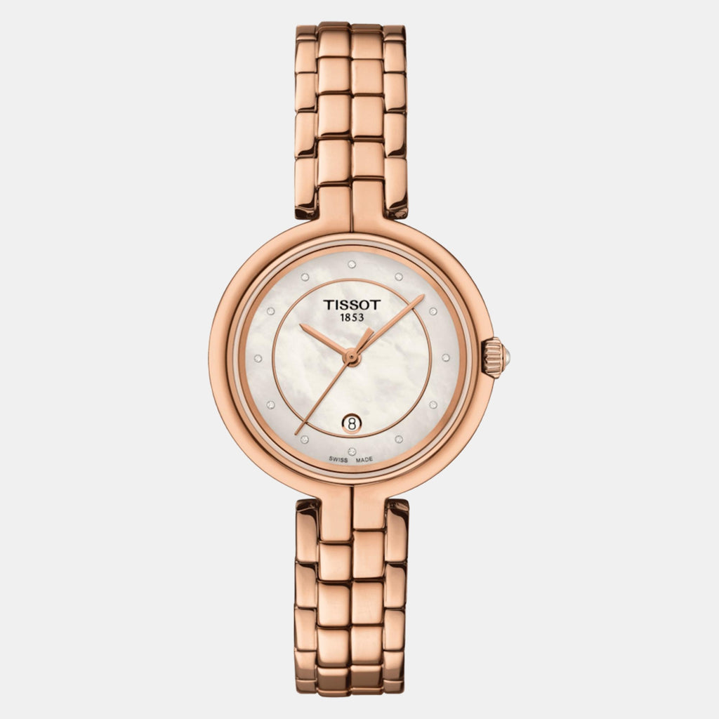 Flamingo Women Quartz White Mother Of Pearl Dial Analog Stainless Steel Watch T0942103311602