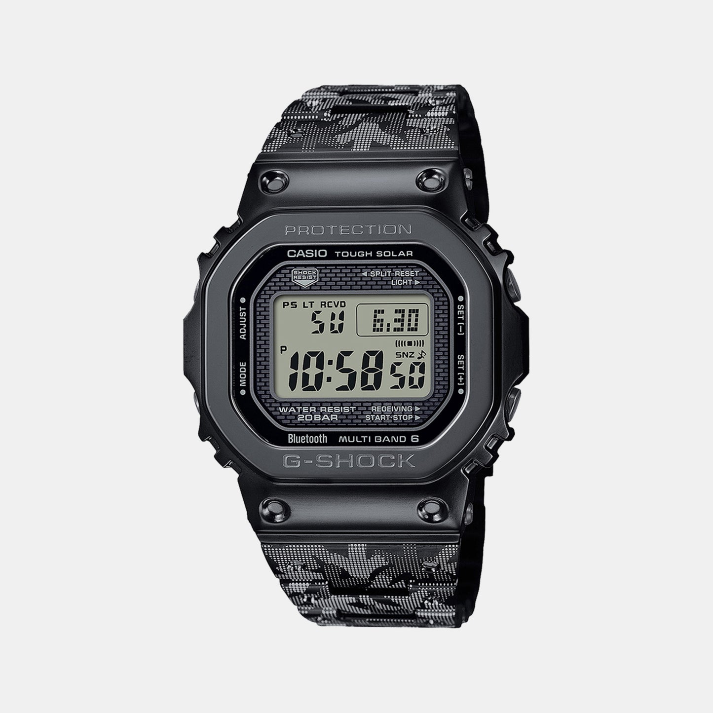 Male Black Digital Solid Band Watch G1321