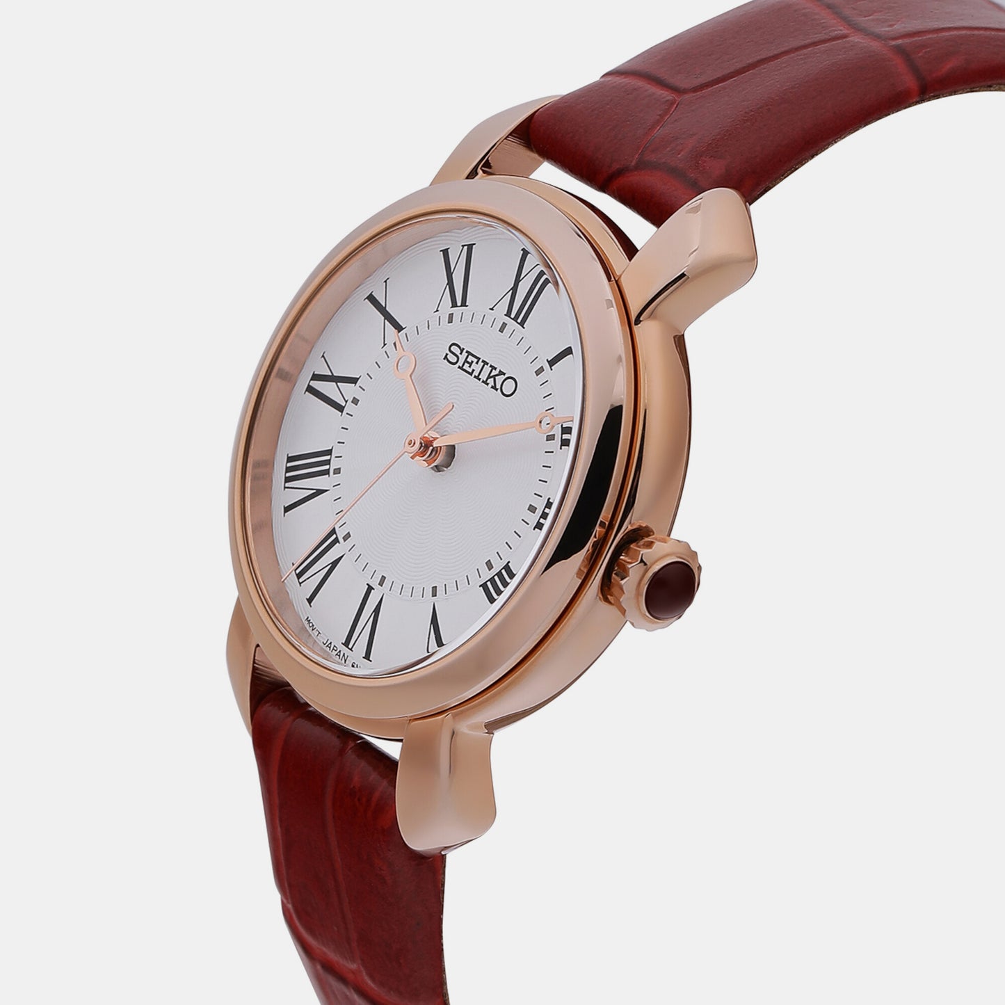 Female White Analog Leather Watch SUR496P1