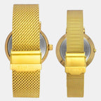 Fashion Couple Quartz Silver Dial Analog Stainless Steel Watch TW00PR292