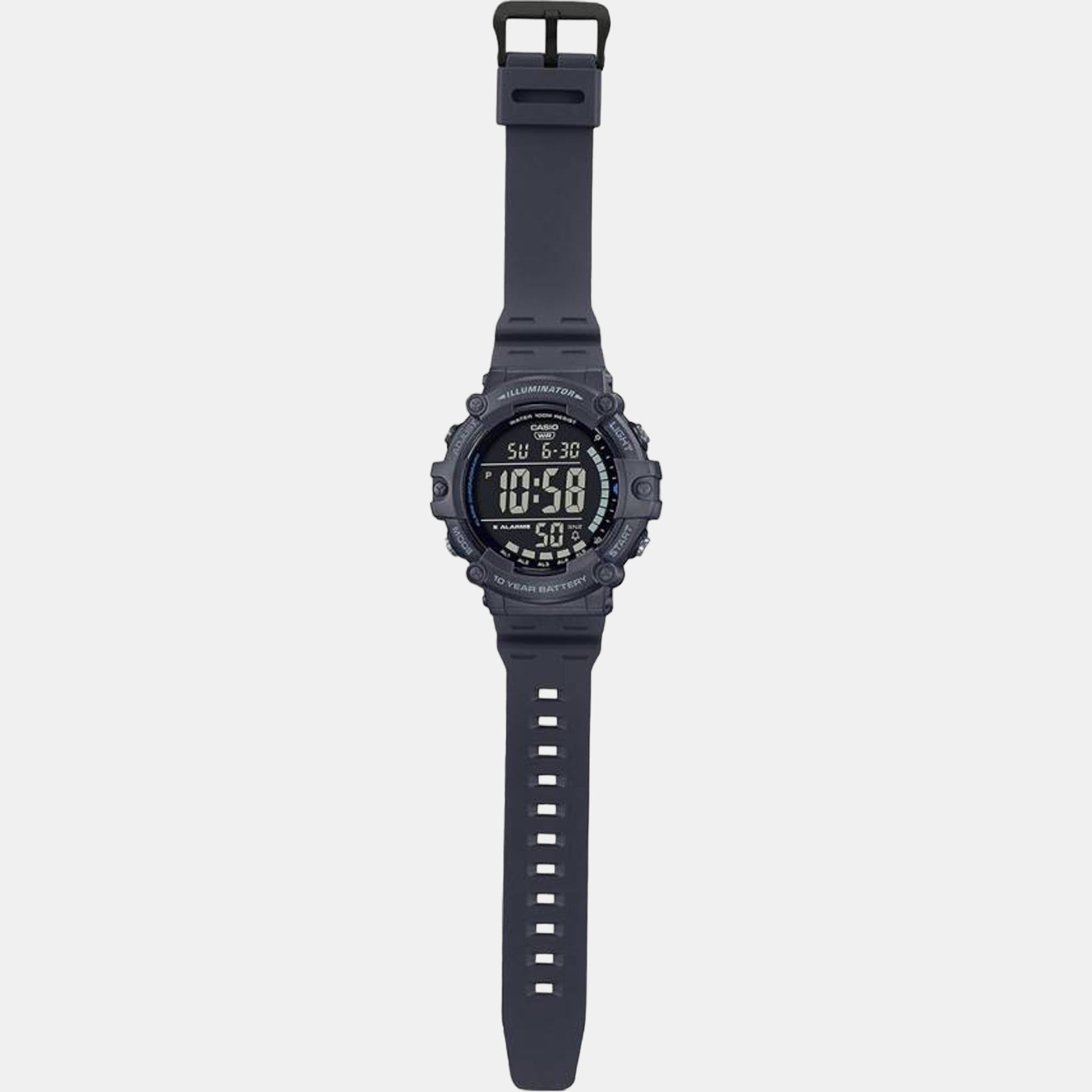Youth Men Quartz Black Dial Digital Resin Watch D219