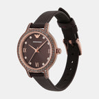 Emporio Armani Women Round Brown watch