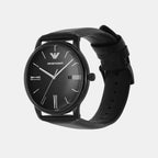 Emporio Armani Men Round Black watch
