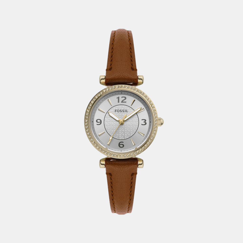 Fossil Round Silver Analog watch