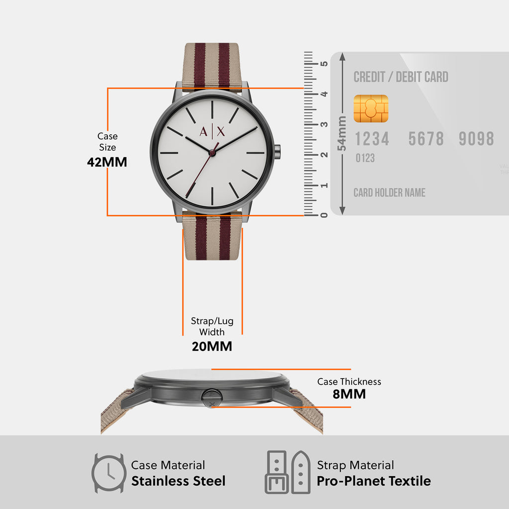 Armani Exchange Stainless Steel Round watch