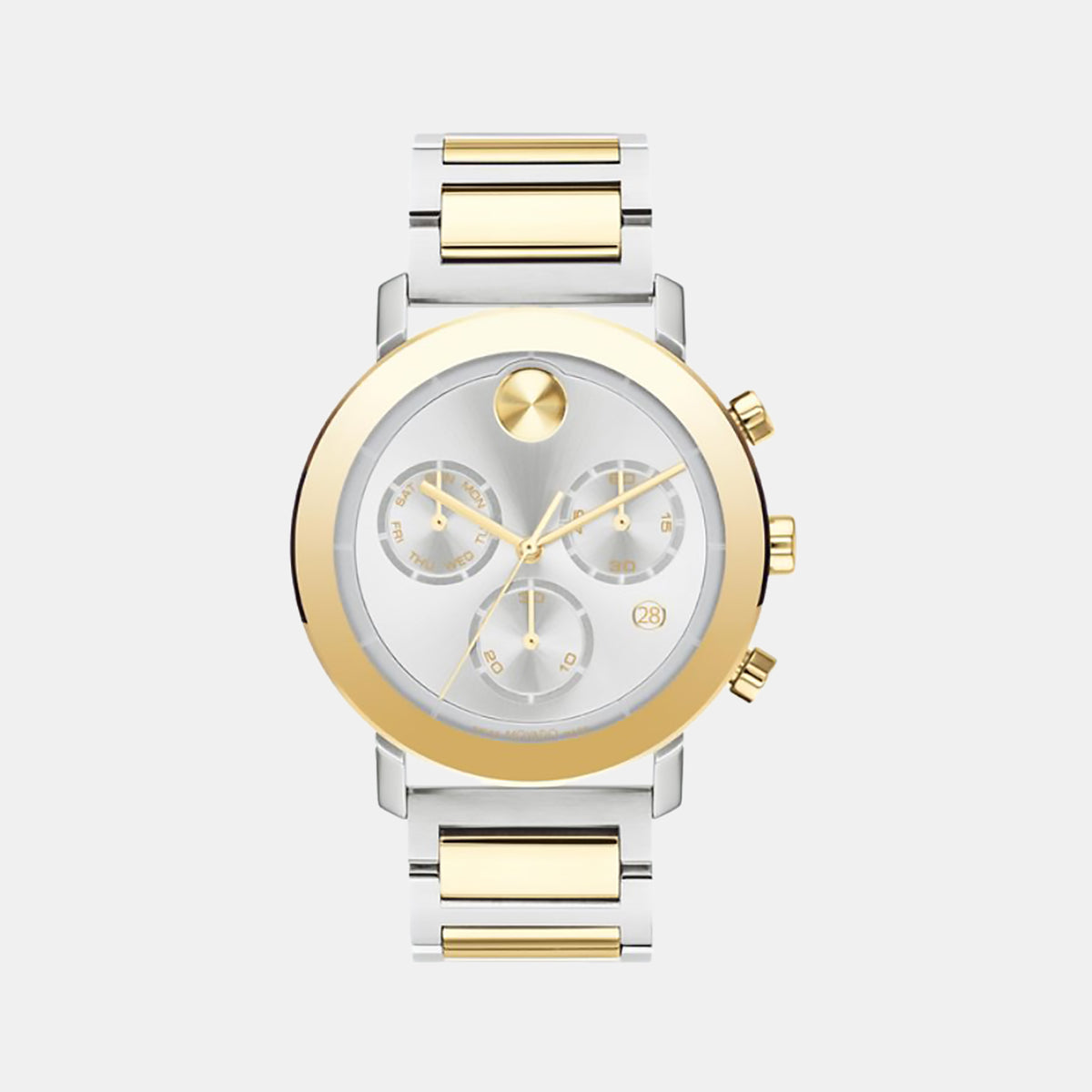 Movado Round Silver Chronograph watch