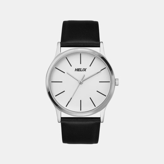 Male White Analog Leather Watch TW054HG00