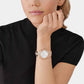 Female White Analog Stainless Steel Watch MK7362