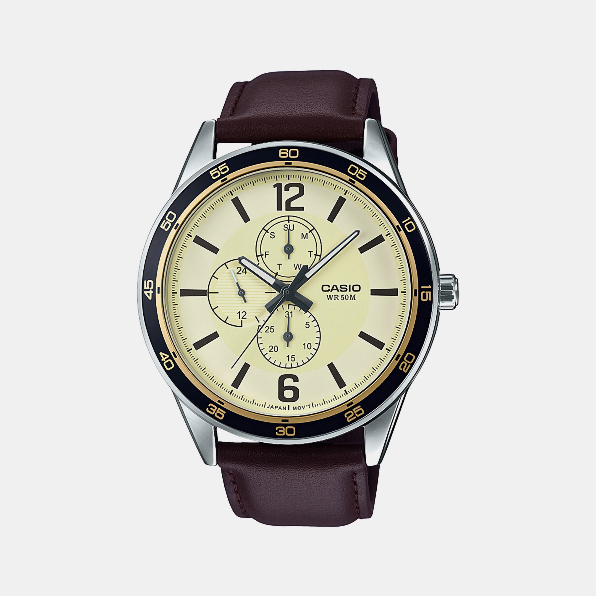 Casio Round Gold Chronograph watch