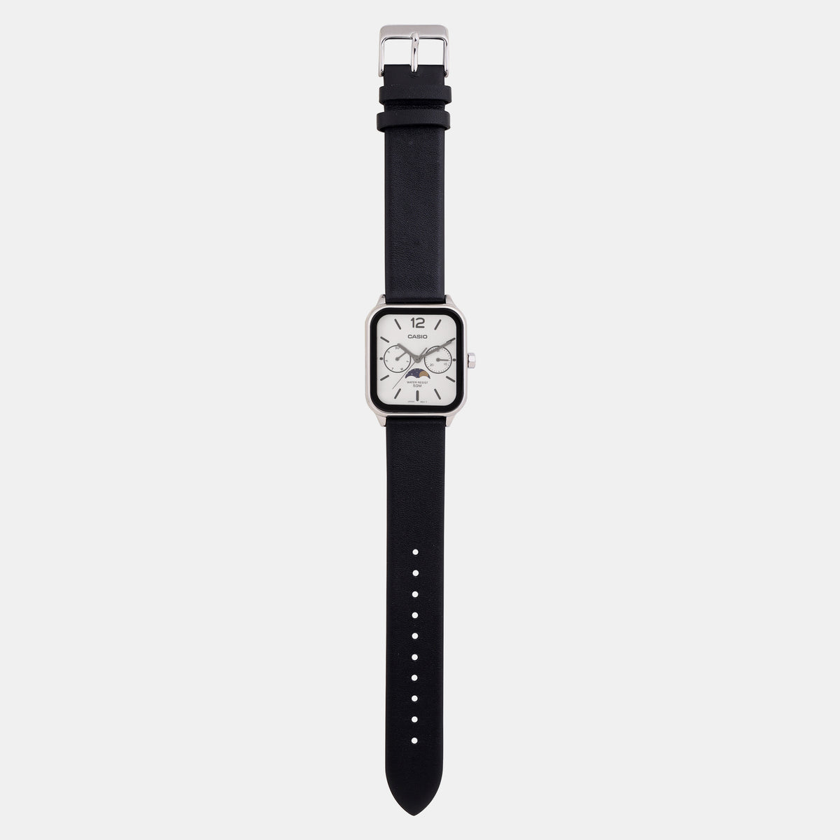 Enticer Men Quartz White Dial Chronograph Leather Watch A2186