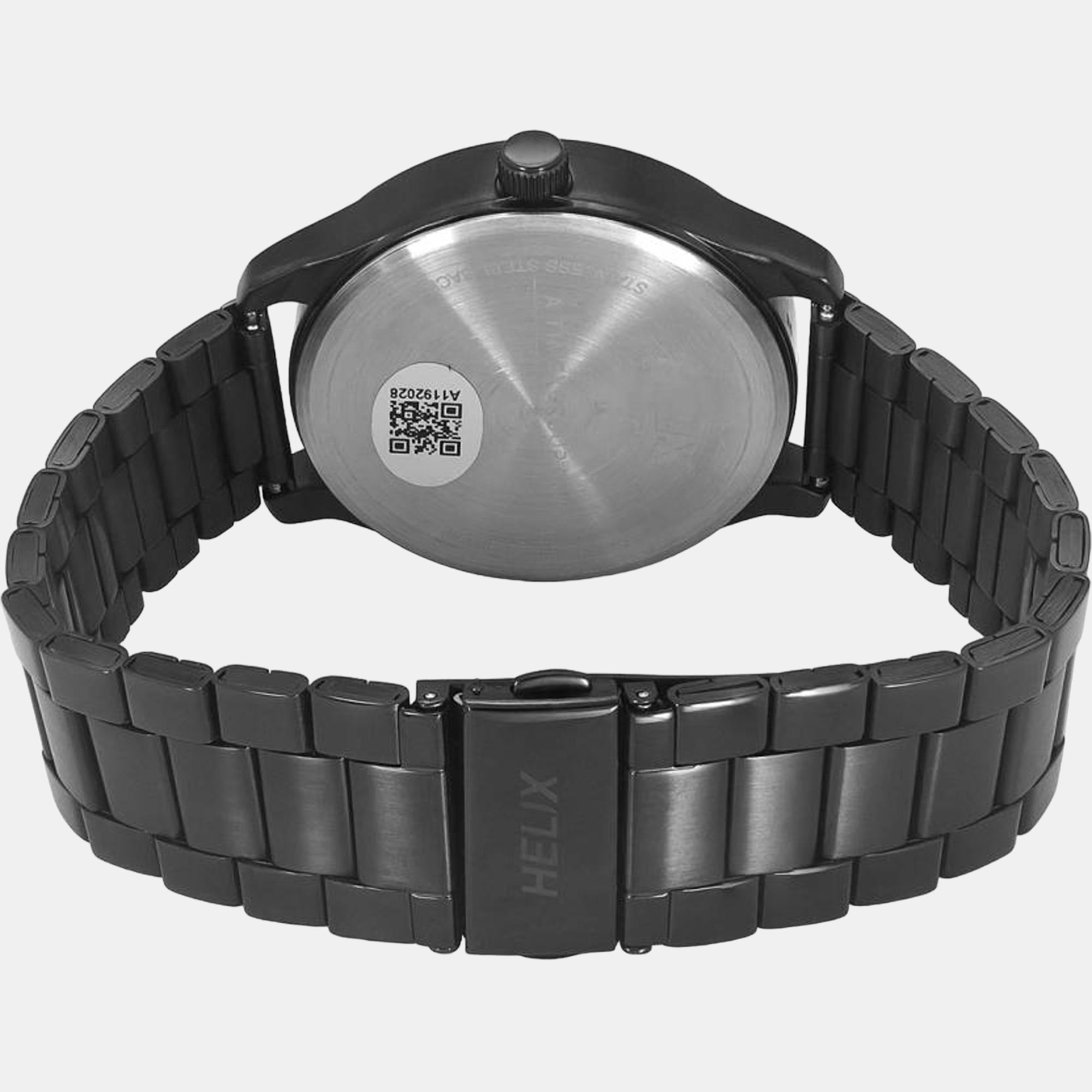 Men Quartz Black Dial Multi-Function Stainless Steel Watch TW043HG18