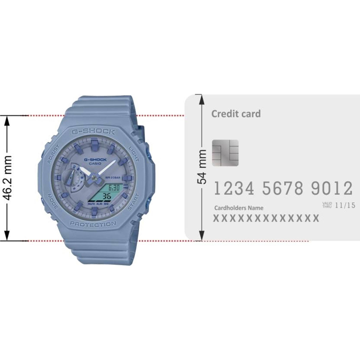 G-Shock Women Quartz Blue Dial Analog-Digital Resin Watch G1330