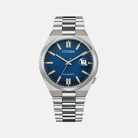 Male Blue Automatic Stainless Steel Watch NJ0151-88L