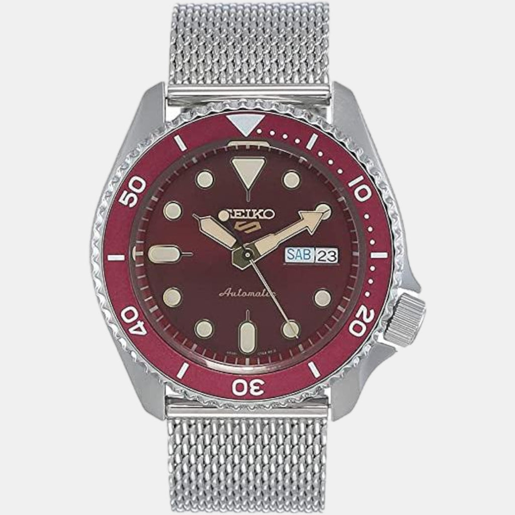 Seiko Men Round Red watch