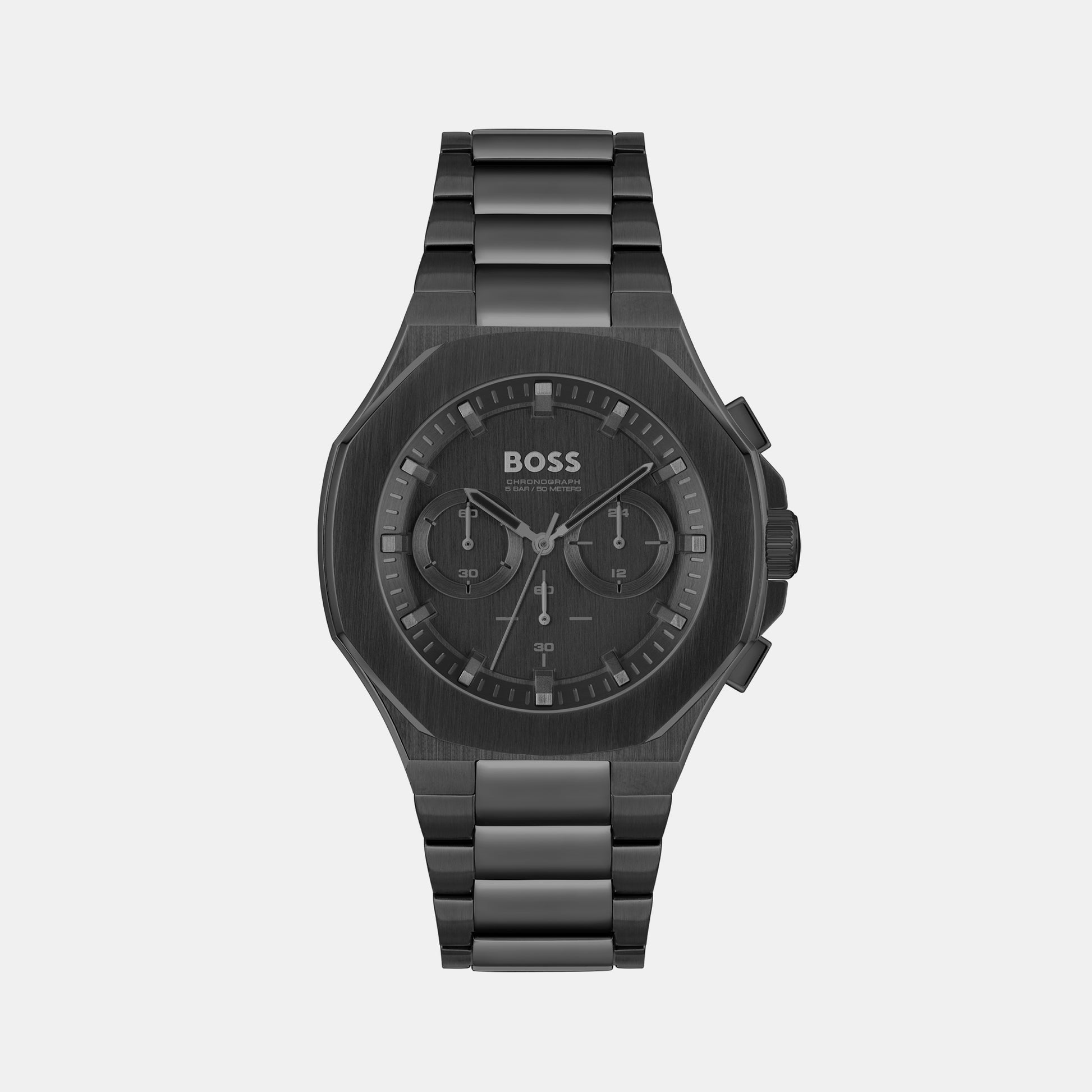 Taper Male Black Chronograph Stainless Steel Watch 1514088