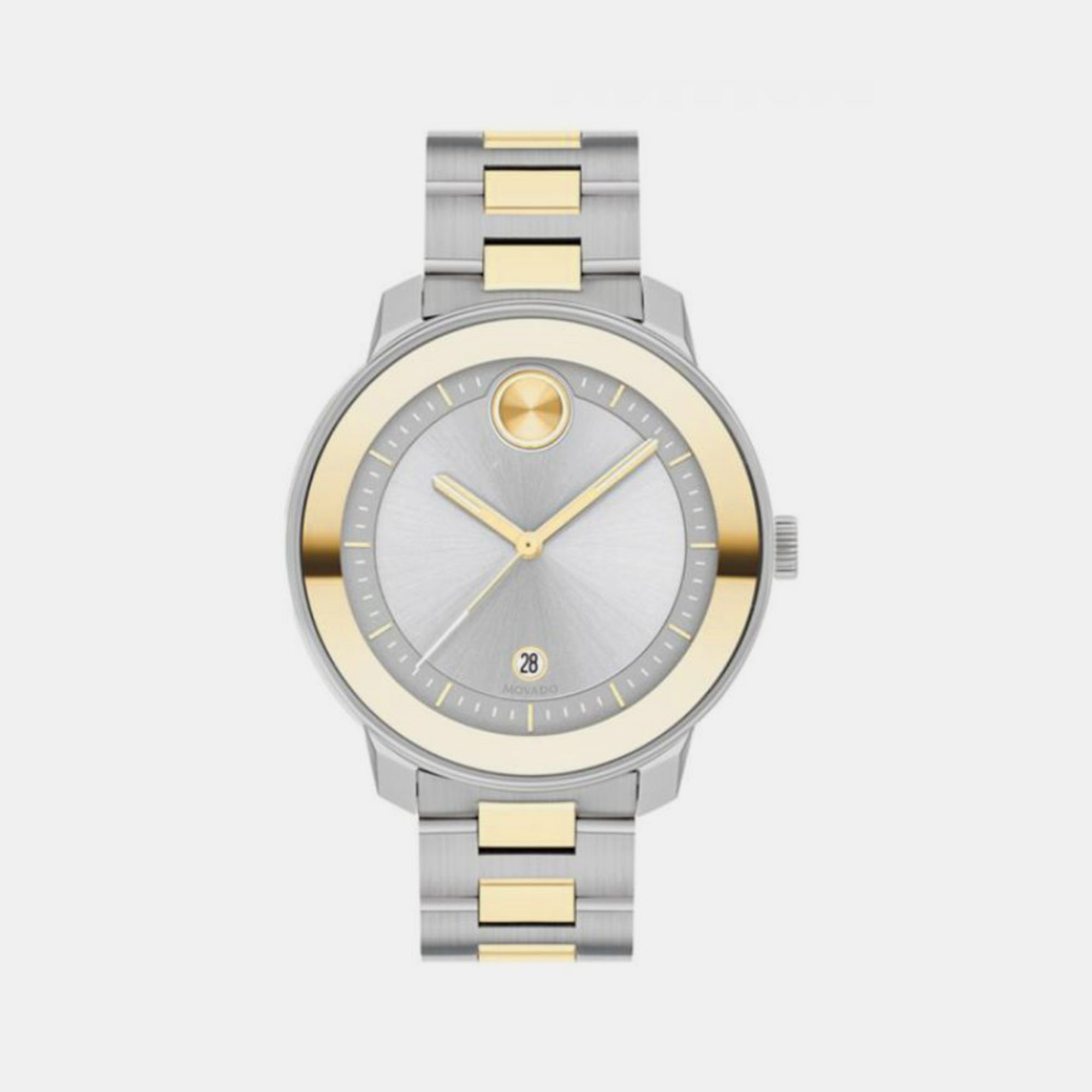 Movado bold men's watch cheap silver