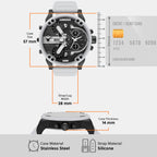 Diesel 57 mm White Quartz watch