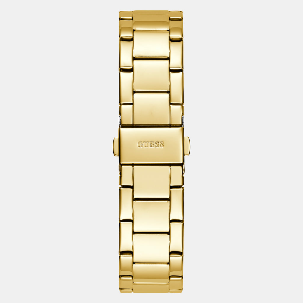 Guess Women Round Champagne watch