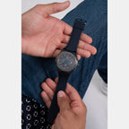 Men Quartz Grey Dial Chronograph Silicone Watch Y99004G5MF